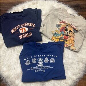 Vintage Men’s Disney Parks Tee Shirts size L/XL -Lot of 3 (2 Mickey Mouse theme)